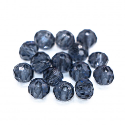 Бусины рондели 4*3мм, сапфировый